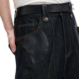 MODEFREAKのクロコバイカラーデニムパンツ mf3491の画像