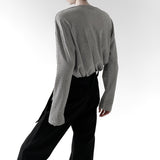 MODEFREAKのヘンリーカラールーズモードカットソー mf3252の画像