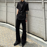 MODEFREAKのホイールデザインフレアパンツ mf3403の画像