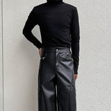 MODEFREAKのワイドレザーパンツ mf2305の画像