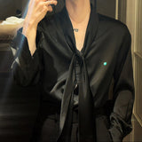 MODEFREAKのサテンタッチタイデザインシャツ mf3511の画像