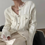 MODEFREAKのタッセルダメージデザインカーディガン mf2788の画像