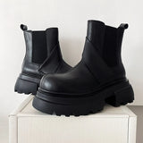 MODEFREAKのクロスレザー厚底ブーツ mf3031の画像