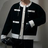 MODEFREAKのバイカラークラシックモードカーディガン mf2883の画像