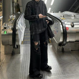 MODEFREAKのフレアダメージデニムパンツ mf2945の画像