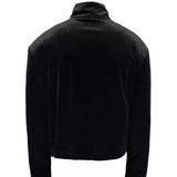 MODEFREAKのギャザーヴェルヴェットジップアップジャケット mf3092の画像