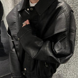 MODEFREAKのルーズシルエットレザージャケット mf2862の画像