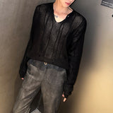 MODEFREAKのライトメッシュコリアンニット mf2936の画像