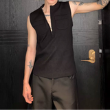 MODEFREAKのノースリーブジップアップニットトップス mf3241の画像