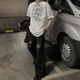 MODEFREAKのフレアダメージデニムパンツ mf2945の画像