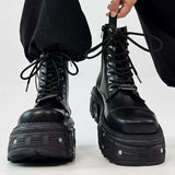 MODEFREAKの厚底レザーマーティンブーツ mf3148の画像