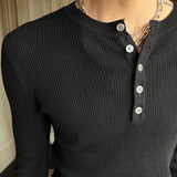 MODEFREAKのヘンリーカラーモードニットプルオーバー mf3514の画像