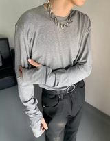 MODEFREAKのプリーツデザインルーズカットソー mf3069の画像