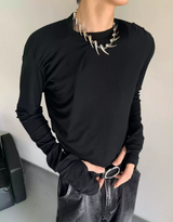 MODEFREAKのプリーツデザインルーズカットソー mf3069の画像