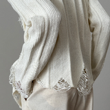 MODEFREAKのタッセルダメージデザインカーディガン mf2788の画像