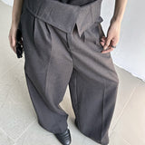 MODEFREAKのハイウエストドレープコリアンスラックス mf3339の画像