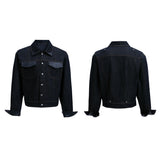 MODEFREAKのクロコバイカラーデニムジャケット mf3490の画像