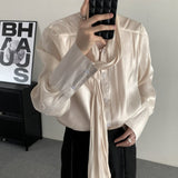 MODEFREAKのラグジュアリーシルクリボンシャツmf2422の画像