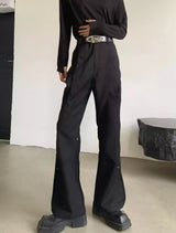 MODEFREAKのプリーツフレアモードスラックス mf3153の画像