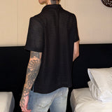 MODEFREAKのモードジップアップメッシュシャツ mf3278の画像