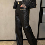 MODEFREAKのジップモードハイウエストレザーパンツ mf3037の画像