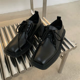 MODEFREAKのスクエアトゥーレザーシューズ mf2559の画像