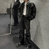 MODEFREAKのルーズシルエットレザージャケット mf2862の画像