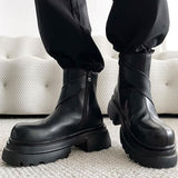 MODEFREAKのクロスレザー厚底ブーツ mf3031の画像