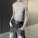 Monotone ribbed high neck top mf3072