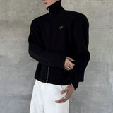 MODEFREAKのジップアップハイネックニットトップス mf3054の画像