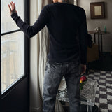 MODEFREAKのヘンリーカラーモードニットプルオーバー mf3514の画像