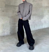 MODEFREAKのジップアップハイネックニットトップス mf3054の画像