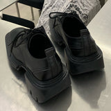 MODEFREAKのスクエアトゥーレザーシューズ mf2559の画像