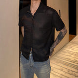 MODEFREAKのモードジップアップメッシュシャツ mf3278の画像