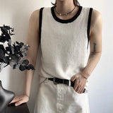 MODEFREAKのモノトーンバイカラーノースリーブトップス mf3341の画像