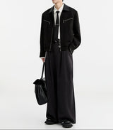 MODEFREAKのレザーカラーモードスウェードジャケット mf3300の画像