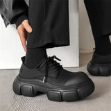 MODEFREAKのマット厚底レザーシューズ mf2645の画像