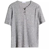 MODEFREAKのメタルデザインリブカットソー mf2469の画像