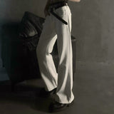 MODEFREAKのフレアドレープホワイトデニムパンツ mf2762の画像