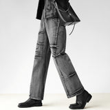 MODEFREAKのアシンメトリーデザインデニムパンツ mf2324の画像3