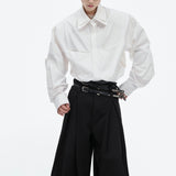 MODEFREAKのタックデザインモノトーンシャツ mf3182の画像