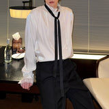 MODEFREAKのレースサテンクラシカルシャツ mf3310の画像