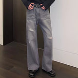 MODEFREAKのウォッシュドダメージデザインデニムパンツ mf3318の画像