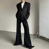 MODEFREAKのサテンジップアップフレアスラックス mf3025の画像