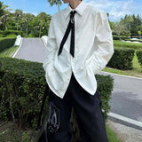 モノトーンタイデザインモードシャツ mf3102