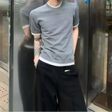 MODEFREAKのバイカラーデザインモードニットトップス mf3289の画像