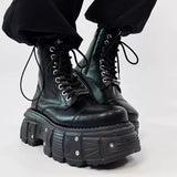 MODEFREAKの厚底レザーマーティンブーツ mf3148の画像