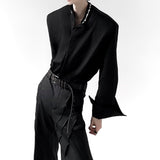 MODEFREAKのハイネックビジューカラーモードシャツ mf3253の画像