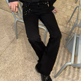 MODEFREAKのスタッズモードフレアデニムパンツ mf3271の画像