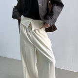 MODEFREAKのハイウエストドレープコリアンスラックス mf3339の画像